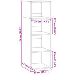 vidaXL Buffet haut sonoma gris 40x41x124 cm bois d'ingénierie
