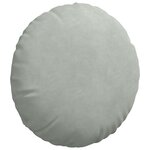 vidaXL Coussins de siège 2 Pièces Gris clair Ø 40 x 13 cm Velours