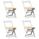 vidaXL Chaises à manger pliables lot de 4 Corona bois massif de pin