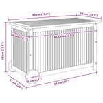 vidaXL Boîte de rangement de jardin avec roues 90x50x58 cm Bois acacia
