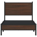 vidaXL Cadre de lit en métal sans matelas chêne marron 75x190 cm