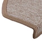 vidaXL Tapis d'escalier 30 pièces 65 x 24 x 4 cm Marron clair Demi-rond Grand