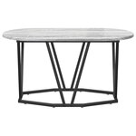 vidaXL Table basse Gris 80 x 40 x 40.5 cm Bois d'ingénierie et métal