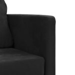 vidaXL Canapé-lit 2 en 1 noir 122x204x55 cm velours
