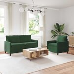 vidaXL Ensemble de Canapés 2 Pièces Vert Jungle Tissu