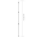 vidaXL Mâts de bâche télescopiques 102-260 cm 2 Pièces Aluminium