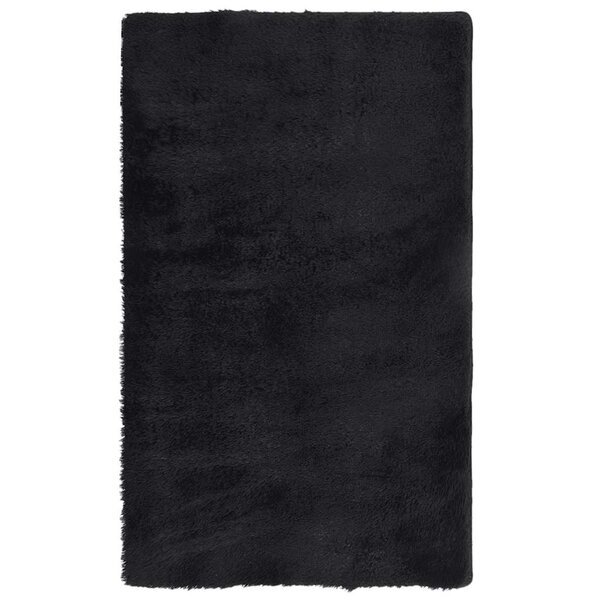 vidaXL Tapis Shaggy à poils longs NAVARRA noir 60x100 cm polyester