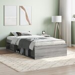 vidaXL Cadre de lit sonoma gris 90x200 cm