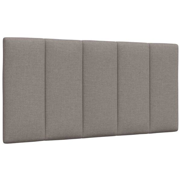 vidaXL Coussin de tête de lit taupe 100 cm tissu
