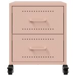 vidaXL Tables de chevet 2 Pièces rose 36x39x43 5 cm acier