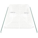 vidaXL Serre avec cadre en acier blanc 10 m² 5x2x2 3 m