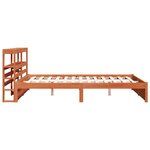 vidaXL Cadre de lit Cire marron 150 x 200 cm Bois de Pin Massif