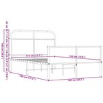 vidaXL Cadre de lit sans matelas 135x190 cm chêne marron