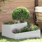 vidaXL Cache-pot de jardin Argent 80 x 80 x 50 cm Acier galvanisé