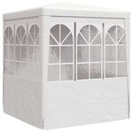 vidaXL Tente de réception avec parois latérales 2 5x2 5m Blanc 90 g/m²