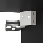 vidaXL Meuble TV noir 60x31x39 5 cm bois d'ingénierie et métal