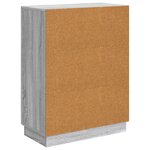 vidaXL Buffet Sonoma gris 66 x 34 5 x 87 cm Bois d'ingénierie