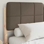 vidaXL Cadre de lit avec tête de lit rembourrée Taupe 150 x 200 cm