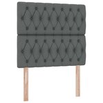 vidaXL Lit avec rangement et matelas Gris foncé 100 x 200 cm Polyester