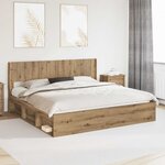 vidaXL Tête de lit Chêne artisanal PB