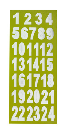 Sticker pour Calendrier de l'Avent Chiffre argenté 3 cm