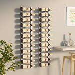 vidaXL Casier à vin mural pour 12 bouteilles 2 Pièces Blanc Fer