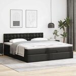 vidaXL Lit ottoman avec matelas & LED Noir 180x200cm similicuir