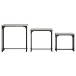 vidaXL Tables basses gigognes 3 Pièces sonoma gris bois d'ingénierie