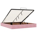 VidaXL Cadre de lit ottoman sans matelas rose 180x200 cm velours