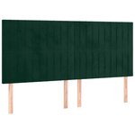 vidaXL Tête de lit à LED Vert foncé 160x5x118/128 cm Velours