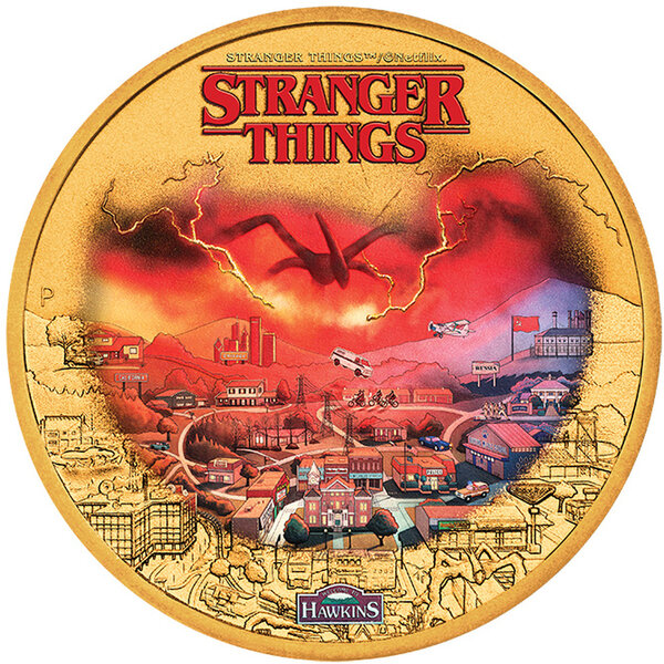 Monnaie HAWKINGS Stranger Things Cupronickel 1$ Tuvalu 2026 (PRÉCOMMANDE)