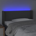 vidaXL Tête de lit à LED Gris foncé 103x16x78/88 cm Tissu