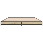vidaXL Cadre de lit sans matelas chêne sonoma 135x190 cm