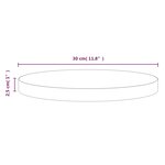 vidaXL Dessus de table Ø30x2 5 cm Bois de pin massif