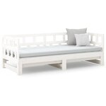 vidaXL Lit coulissant sans matelas blanc 2x(90x190) cm