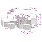 vidaXL Ensemble de canapé de jardin 9 Pièces Noir polyrotin
