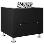 vidaXL Fauteuil noir similicuir