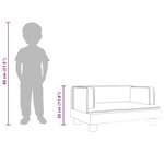 vidaXL Canapé pour enfants gris 60x40x30 cm similicuir