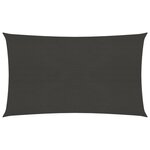 vidaXL Voile d'ombrage 160 g/m² Anthracite 5x7 m PEHD