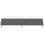 vidaXL Lit à ressorts avec matelas Gris foncé 120 x 190 cm tissu