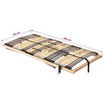 vidaXL Sommier à lattes Marron 90 x 190 cm Bois de hêtre massif