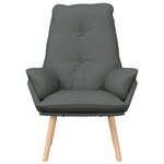 vidaXL Fauteuil Relaxant en Tissu Gris Foncé