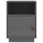 vidaXL Tables de chevet 2 Pièces Gris 40x34x55 cm Bois de pin massif