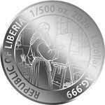 Pièce de monnaie en Argent 1 Dollar g 0.062 (1/500 oz) Millésime 2026 MONA LISA 1/500 (PRÉCOMMANDE)