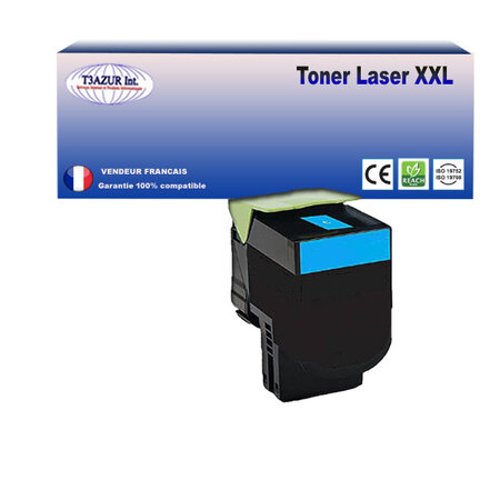 70C2HC0 - Toner compatible avec Lexmark CS310dn  CS310n Cyan - 3 000 pages