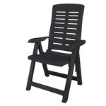 vidaXL Ensemble à manger d'extérieur 11 Pièces Plastique Anthracite