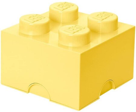 LEGO Storage Brick Boîte de Rangement jaune pastel x4