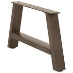 vidaXL Pieds de table basse en forme de A  2 pièces  70 x (30-31) cm  acier