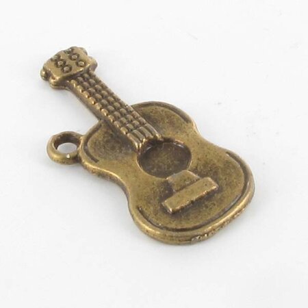 Breloque en métal Guitare n°2 Bronze (10 pièces)