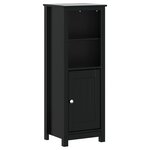 vidaXL Meubles de salle de bain 3 Pièces BERG noir bois de pin massif